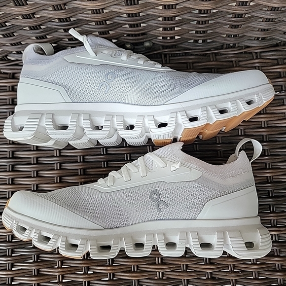 Size 5.5 On Running Cloud 6 Versa White Brown Women Running Shoes 3WF10031200 - Picture 7 of 11